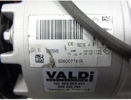 AC Compressor RENAULT CAPTUR CLIO IV 13- 0.9 1.2 TCE 926007741R