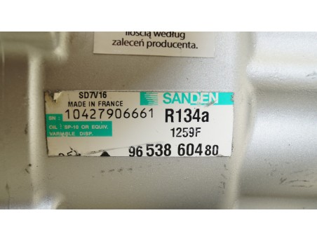 BERLINGO JUMPY PEUGEOT 307 406 807 EXPERT 9653860480, 1259F KOMPRESOR