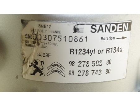 AC Compressor CITROEN C4 C5 OPEL CROSSLAND PEUGEOT 208 308 508 9827850380