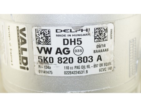 AC Compressor AUDI SEAT SKODA VW 5K0820803A, 01141475