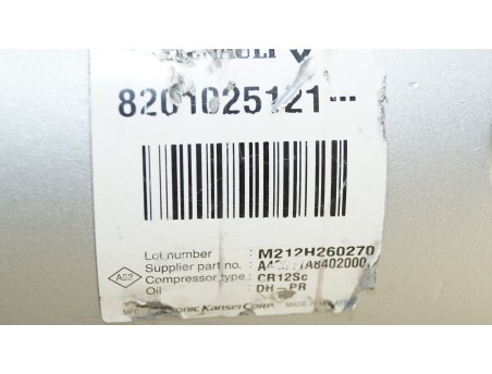 RENAULT FLUENCE DACIA DUSTER LOGAN SANDERO 8201025121 KOMPRESOR
