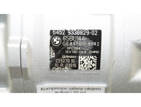 Klimakompressor BMW 1 F20 2 F22 3 E90 5 F10 X1 E84 Z4 E89 64529330829-02