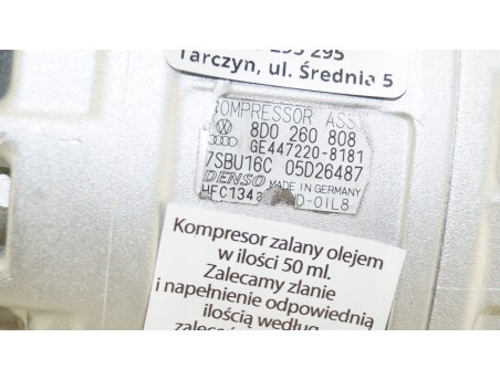 AUDI A4 A6 SKODA SUPERB VW PASSAT B5.5 8D0260808 KOMPRESOR