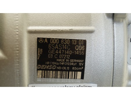 AC Compressor MERCEDES CLS GLC C-CLASS E-CLASS SPRINTER VITO A0008301301
