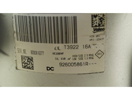 AC Compressor RENAULT TWINGO III 19- 0.9 TCE 926005861R