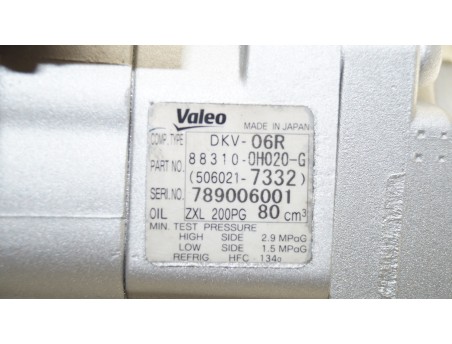 AC Compressor CITROEN C1 PEUGEOT 107 TOYOTA AYGO 05- 1.4 88310-0H020-G