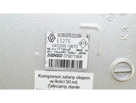 NISSAN LEAF RENAULT ZOE FLUENCE SMART FORFOUR Hybryda 926005020R KOMPRESOR