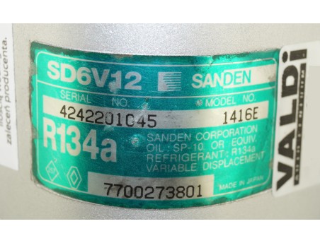 AC Compressor KUBISTAR CLIO II KANGOO MEGANE I THALIA I II 7700273801, 1416E