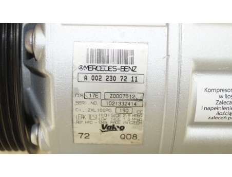 AC Compressor MERCEDES C-CLASS E-CLASS G-CLASS CLK SPRINTER A0022307211