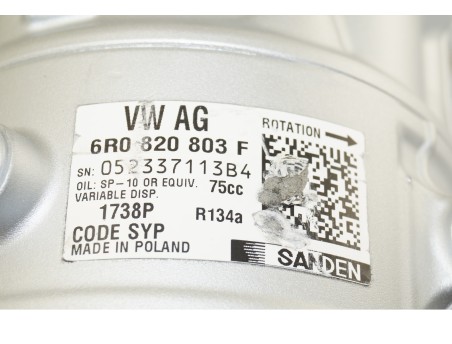 AC Compressor SEAT IBIZA TOLEDO SKODA FABIA RAPID VW FOX POLO 6R0820803F