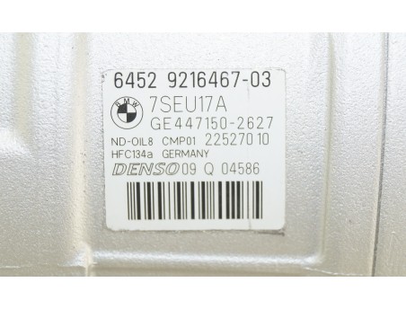 BMW 1 F21 3 F34 4 F36 X3 F25 X4 F26 64529216467 KOMPRESOR