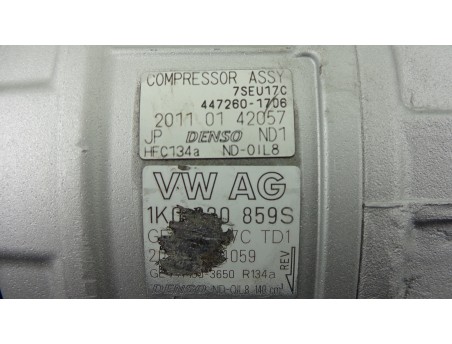 AC Compressor AUDI SEAT SKODA VW 1K0820859S