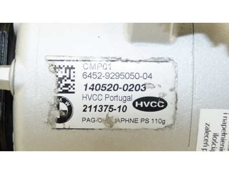 BMW 1/2/5/6/7/X1/X2/X3/X4/X5 MINI 64529295050-04, 211375-10 KOMPRESOR