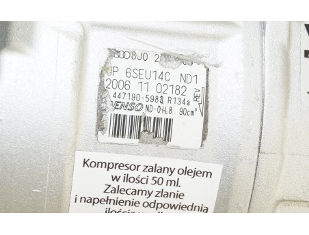 AUDI SEAT SKODA VW 8J0260805, 447190-5983 KOMPRESOR