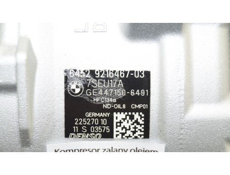 Klimakompressor BMW 1 F20 3 F30 4 F36 X3 X4 64529216467