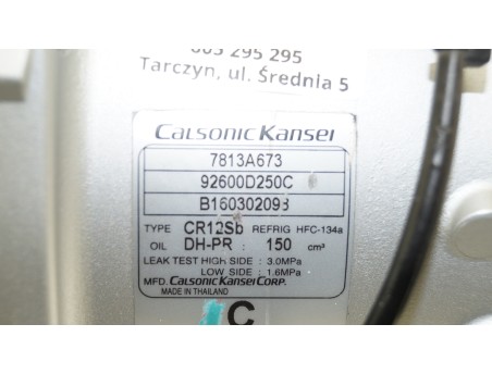 MITSUBISHI PAJERO SPORT III TRITON FIAT FULLBACK 14- 2.4 7813A673 KOMPRESOR