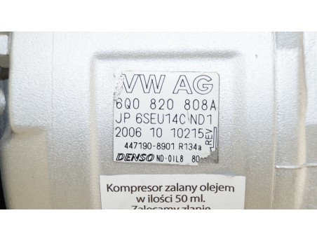 Klimakompressor IBIZA FABIA ROOMSTER POLO 6Q0820808A 447190-8901