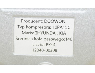 HYUNDAI KIA 12040-00308 KOMPRESOR