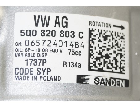 AUDI SEAT SKODA VW 5Q0820803C, 1737P KOMPRESOR NOWY
