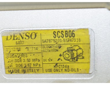 AC Compressor FIAT 500 PUNTO PANDA...