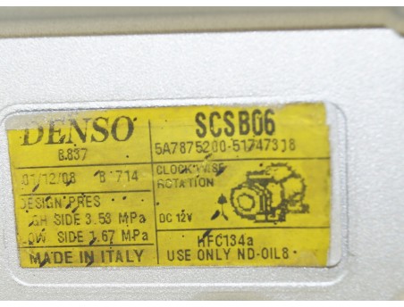 FIAT 500 PUNTO PANDA BRAVO FORD KA YPSILON 5A7875200 51747318 KOMPRESOR