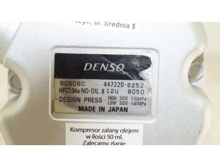 Klimakompressor TOYOTA YARIS I VERSO 99- 1.5 447220-6252