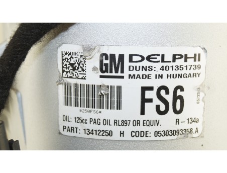 Klimakompressor OPEL ASTRA J INSIGNIA CASCADA CHEVROLET CRUZE ORLANDO 13412250