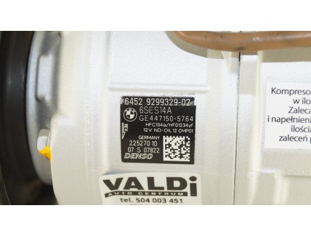 AC Compressor BMW 1 F20 F21 2 F22 3 F30 F34 4 F32 F36 64529299329-02