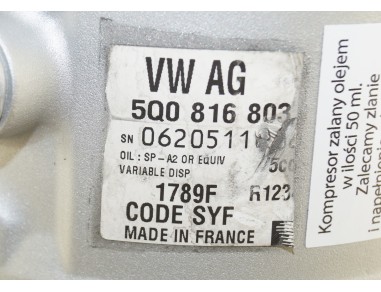 AC Compressor AUDI SEAT SKODA VW...