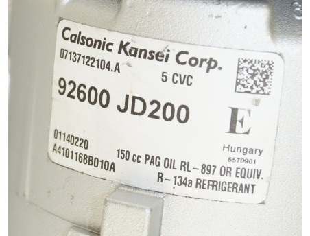 AC Compressor RENAULT MEGANE III CLIO III NISSAN QASHQAI 92600JD200E