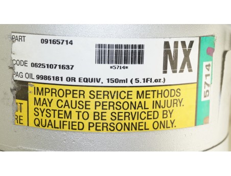 OPEL ASTRA G H ZAFIRA A B 1.4 1.6 1.8 09165714 NX KOMPRESOR