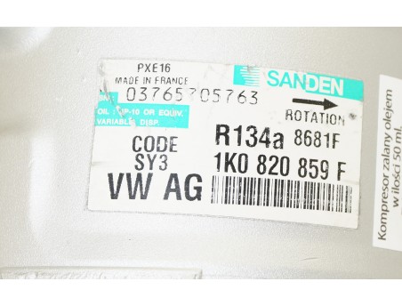 AUDI SEAT SKODA VW 1K0820859F, 8681F KOMPRESOR