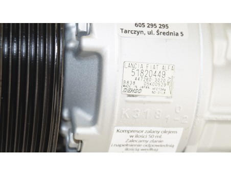 AC Compressor FIAT BRAVO II 500L TIPO LANCIA DELTA III 51820449 447260-3020