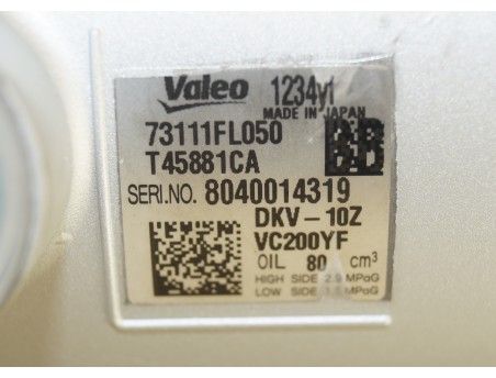 AC Compressor SUBARU IMPREZA XV (GT_) 1.6 2.0 73111FL050