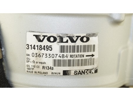 AC Compressor VOLVO V40 (525,526) 2.0 2.5 31418495, 1687P
