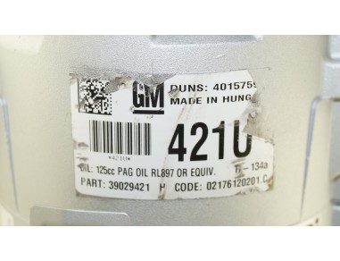 AC Compressor OPEL ASTRA J MERIVA B... AC Compressor OPEL ASTRA J MERIVA B...