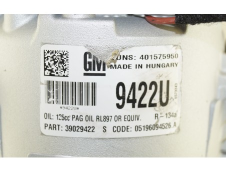 AC Compressor OPEL ASTRA J INSIGNIA A MERIVA B CHEVROLET CRUZE 1.4 39029422