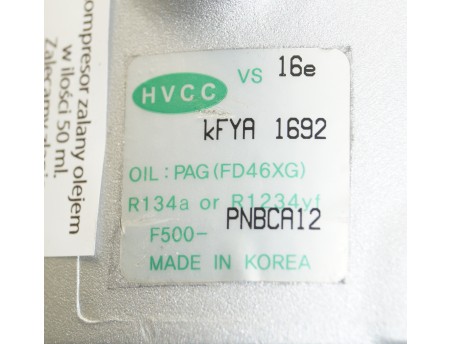 Klimakompressor KIA CARENS IV 13- 1.7 CRDI F500-PNBCA12