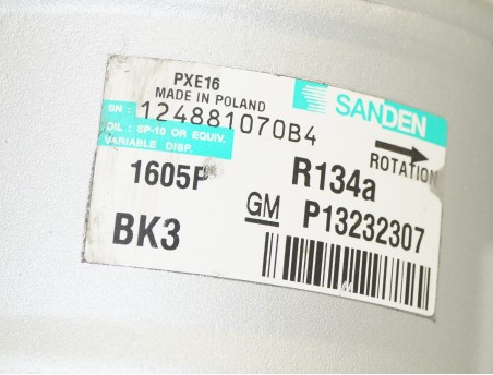 OPEL INSIGNIA A SAAB 9-5 1.6 2.0 P13232307, 1605P BK3 KOMPRESOR