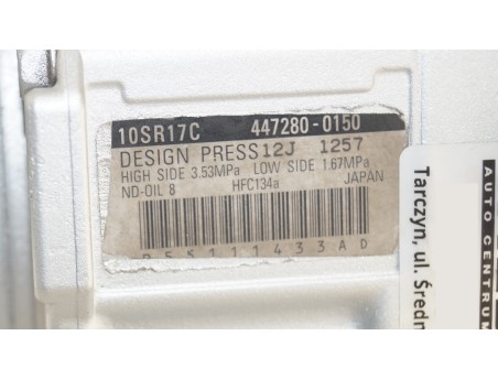 DODGE JOURNEY 07- 2.0 CRD P55111433AD 447280-0150 KOMPRESOR