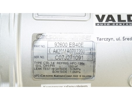 Klimakompressor NISSAN NP300 NAVARA PICKUP 92600EB40E