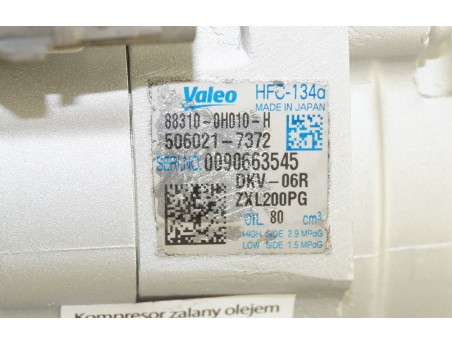 Klimakompressor CITROEN C1 PEUGEOT 107 TOYOTA AYGO 1.0 88310-0H010-H