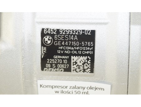 Klimakompressor BMW 1 F20 F21 2 F22 3 F30 F31 4 F32 F36 64529299329-02