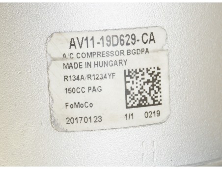 AC Compressor FORD FIESTA VI ECOSPORT B-MAX MAZDA VOLVO AV11-19D629-CA