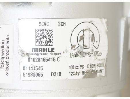 FIAT 500L TIPO 124 SPIDER 12- 0.9 1.4 51986965, 01141545 KOMPRESOR