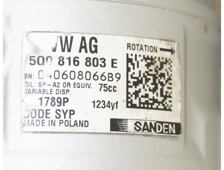 AC Compressor AUDI A1 A3 SEAT LEON IBIZA SKODA VW 5Q0816803 PXE16-1789