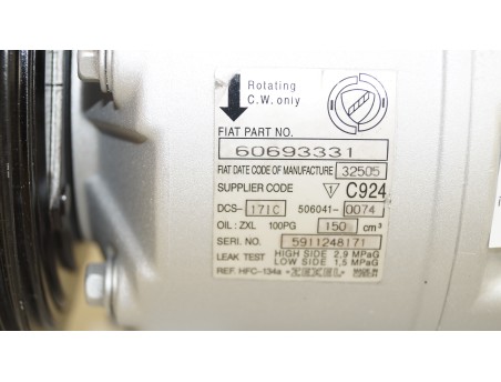 AC Compressor ALFA ROMEO 159 BRERA SPIDER FIAT FREEMONT SAAB 9-5 60693331