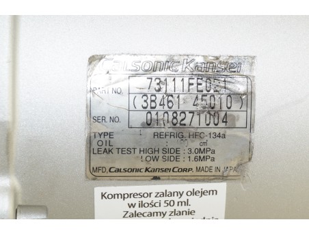 Klimakompressor SUBARU IMPREZA 1.6 2.0 73111-FE021