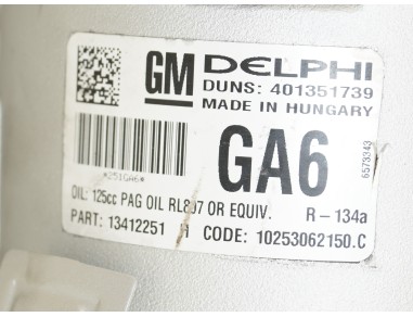 ASTRA J MERIVA B ZAFIRA 13412251, GA6...