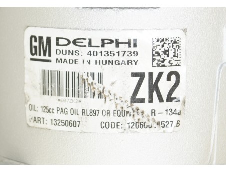 Klimakompressor OPEL ASTRA J INSIGNIA A 13250607, ZK2